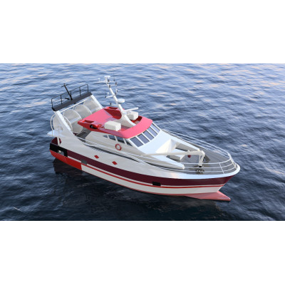 Chalutier Hauturier breton de 21,50 m - Echelle : 1/25 - Fichiers STL