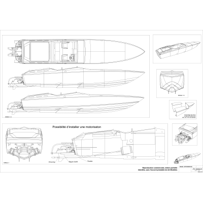 Off-shore Racer 42X - 1/12 - Fichiers STL