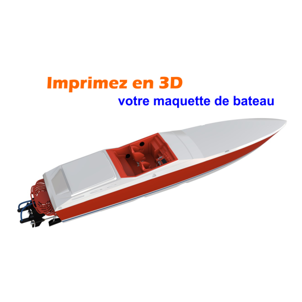 Off-shore Racer 42X - 1/12 - Fichiers STL