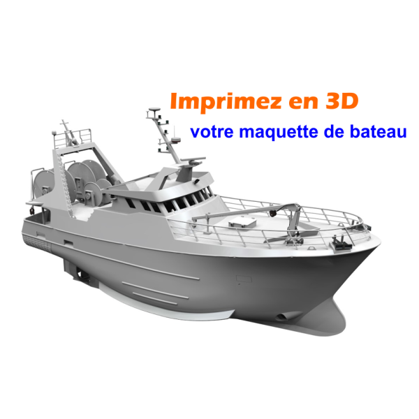 Chalutier hauturier de 25 mètres - 1/25 - Fichiers STL